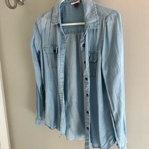 Light blue denim button down, women’s size medium